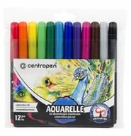 Kredki, ołówki, pastele i pisaki - Markery Akwarelowe "Aquarelle 8683" 12 Szt. Centropen - miniaturka - grafika 1