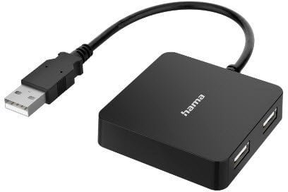 Hama USB Hub 4 Ports USB 2.0 melna 4047443477392