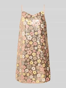 Sukienka o długości do kolan z cekinami model ‘LALEA’ - Sukienki - miniaturka - grafika 1