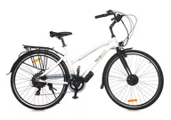 Rowery elektryczne - hybrydowy rower elektryczny Luna City Biały perłowy - miniaturka - grafika 1