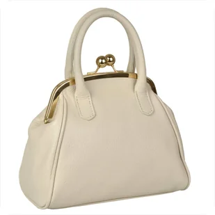 Damska torebka skóra naturalna zatrzask retro jasny beż - Torebki damskie Damska torebka skóra naturalna zatrzask retro jasny beż - Torebki damskie - miniaturka - grafika 1