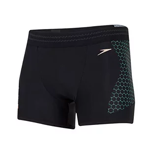 Speedo Męskie zwierzaki One Placement Aquashort kąpielowe wielokolorowa Schwarz/Leuchtend Grün/Rosa-gold 28 - Kąpielówki męskie - miniaturka - grafika 1