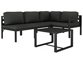 Meble ogrodowe - 5-częściowy zestaw ogrodowy antracyt R0-T56 - miniaturka - grafika 1