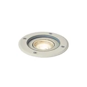 Lampy ogrodowe - QAZQA Nowoczesny reflektor gruntowy szaro-beżowy GU10 50mm regulowany IP65 - Delux - miniaturka - grafika 1