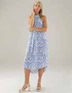 Sukienki - DWUKOLOROWA SUKIENKA 45-7065 BLU CINA - Unisono - miniaturka - grafika 1