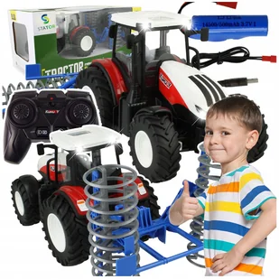 ZDALNIE STEROWANY TRAKTOR CIĄGNIK RC NA PILOT Z WAŁEM ROLNICZYM ŚWIATŁA LED Z1145 - Zabawki zdalnie sterowane - miniaturka - grafika 1