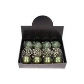 Bombki - Bombka szklana 8 cm 3 wzory zielona 1 szt. - miniaturka - grafika 1