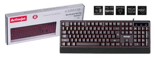 Activejet Klawiatura K-3255 czarna - Klawiatury - miniaturka - grafika 1