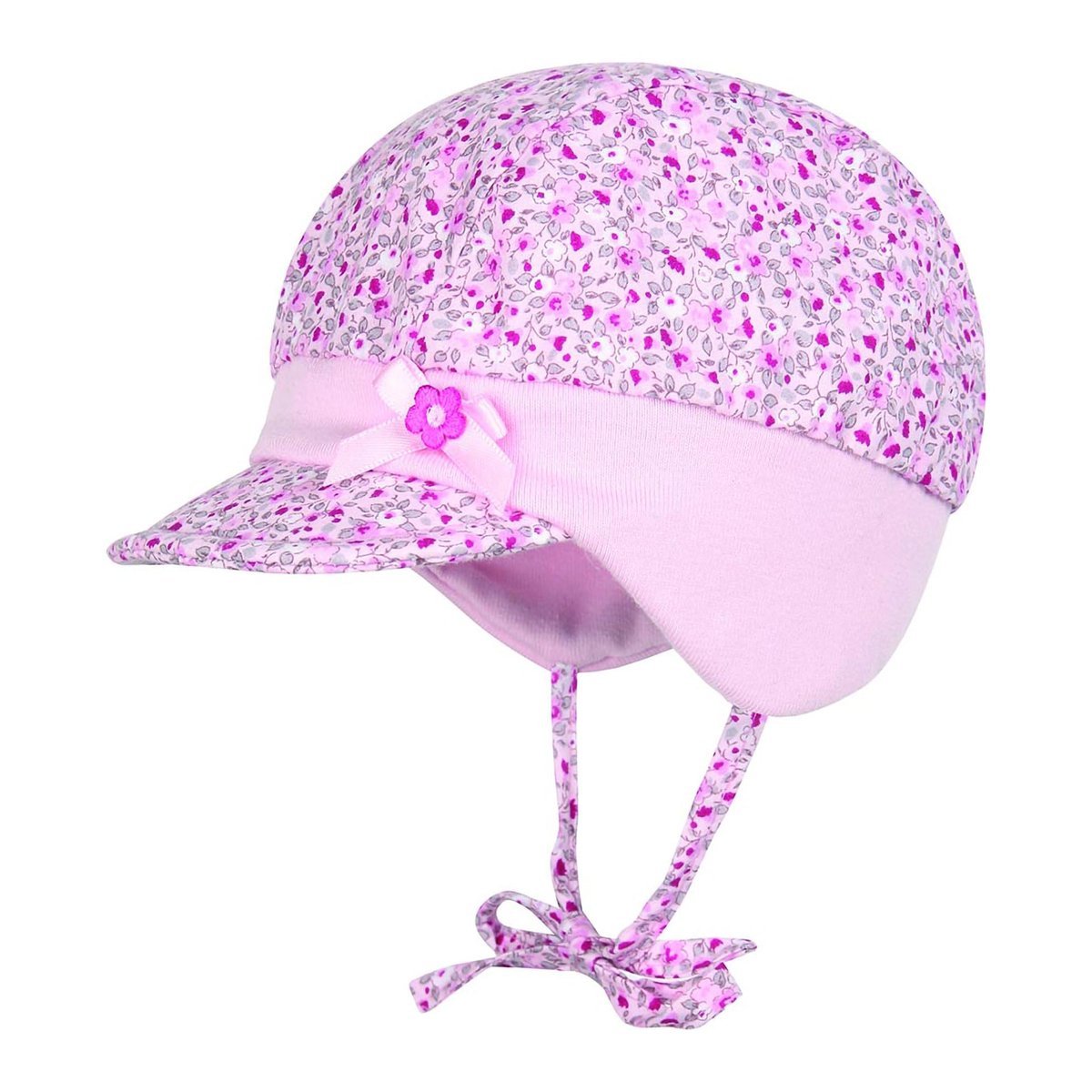 Wiązana czapka z daszkiem różowa Döll r.41