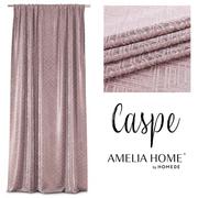 Zasłony - AmeliaHome, Zasłona CASPE, różowy drukowany styl glamour taśma blackout suede shine, 140x250 cm - miniaturka - grafika 1