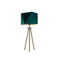 Lampy stojące - Złota lampa stołowa na trójnogu SOVETO GOLD - miniaturka - grafika 1
