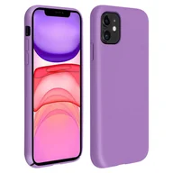 Etui i futerały do telefonów - Silikonowe półsztywne etui Apple iPhone 11, miękkie w dotyku, matowe wykończenie – fioletowe - miniaturka - grafika 1