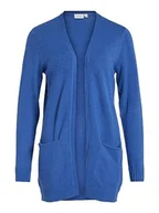 Swetry damskie - Vila Damski kardigan Viril Open L/S Knit Cardigan-Noos, lapis blue/szczegóły: ciemny melanż, XS - miniaturka - grafika 1