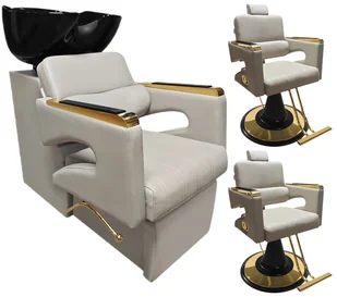 Zestaw myjnia fryzjerska i 2x fotel fryzjerski hydrauliczny obrotowy podnóżek do salonu fryzjerskiego myjka ruchoma misa armatura bateria słuchawka - Meble fryzjerskie Zestaw myjnia fryzjerska i 2x fotel fryzjerski hydrauliczny obrotowy podnóżek do salonu fryzjerskiego myjka ruchoma misa armatura bateria słuchawka - Meble fryzjerskie - miniaturka - grafika 1