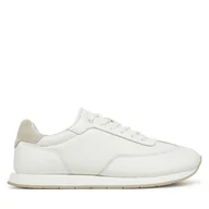 Sneakersy męskie - Sneakersy Calvin Klein Low Top Lace Up Tmbl Lth HM0HM01804 Biały - miniaturka - grafika 1