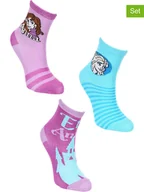 Skarpetki damskie - FROZEN Skarpety (3 pary) "Kraina Lodu" w kolorze turkusowo-fioletowym - miniaturka - grafika 1