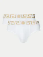 Majtki męskie - Versace Komplet 2 par slipów AU10180 1A10011 Biały - miniaturka - grafika 1
