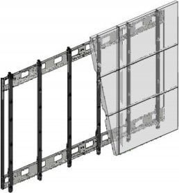 Hagor VWR 2x3 55 Landscape feinjustierbarer Videowall Mehrfachrahmen Tragl pro display 30kg VESA Norm 600x400 Wandabstand 67mm