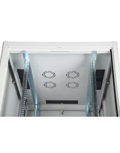 Szafa krosowa stojąca 19'' 42U 2040x800x800mm drzwi szklane szara RAL 7035 - Szafy rack - miniaturka - grafika 1