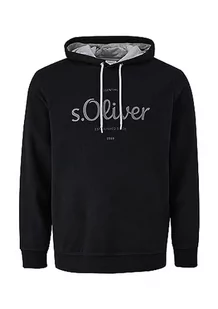s.Oliver Sales GmbH & Co. KG/s.Oliver Męska bluza z nadrukiem logo, czarny, 3XL - Bluzy męskie - miniaturka - grafika 1