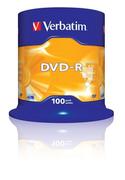 Nośniki danych - Płyta DVD-R cake(100) 16x Verbatim 4.7GB 43549 - miniaturka - grafika 1