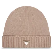 Czapki damskie - Czapka Guess V4BZ08 Z39B0 Beżowy - miniaturka - grafika 1