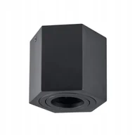 Oprawy, klosze i abażury - Oprawa sufitowa Areno Black ruchoma aluminium czarna 100x87x115mm - miniaturka - grafika 1