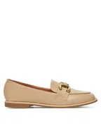 Półbuty damskie - DeeZee Lordsy Y066 Beżowy - miniaturka - grafika 1