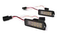 Oświetlenie samochodowe - akcesoria - VW Amarok, Eos, Golf, Lupo, New Beetle, Passat, Phaeton, Polo, Scirocco, Tuareg lampki tablicy rejestracyjnej LED 450lm, zestaw 2szt - miniaturka - grafika 1