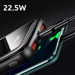 USAMS Powerbank PB58 10000mAh 22.5W QC3.0+PD Fast Charge czarny/black 10KCD16101 (US-CD161) - Powerbanki - miniaturka - grafika 3