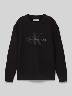 Sweter z dzianiny z okrągłym dekoltem model ‘TOWELLING’ - Swetry dla chłopców - miniaturka - grafika 1