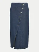 Spódnice - Vila Spódnica jeansowa Sym 14099725 Niebieski Regular Fit - miniaturka - grafika 1