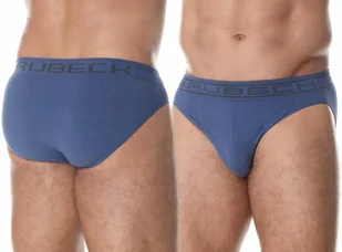 SLIPY BEZSZWOWE Brubeck BE0029M męskie DOPASOWANE MAJTKI niebieski - XXL - Majtki męskie - miniaturka - grafika 1