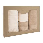 Ręczniki - Zestaw 4 ręczników Solano Krem + Cappuccino Darymex - miniaturka - grafika 1