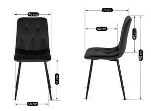 Krzesło tapicerowane GOTI TRUFLE VELVET - Krzesła - miniaturka - grafika 3