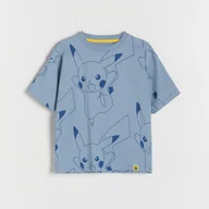 Koszulki dla chłopców - Reserved - T-shirt oversize Pokémon - Niebieski - miniaturka - grafika 1