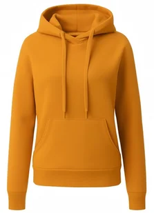Damska bluza dresowa ocieplana kangurka z kapturem L miodowa 26 - Bluzy damskie - miniaturka - grafika 1