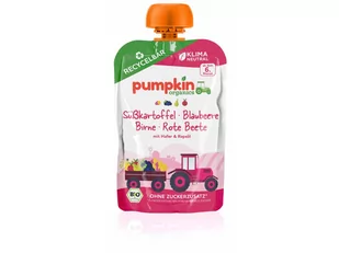 Pumpkin Organics - Warzywne puree z batatów, buraków, jagód i owsa BIO, 100 g - Dania dla dzieci - miniaturka - grafika 1
