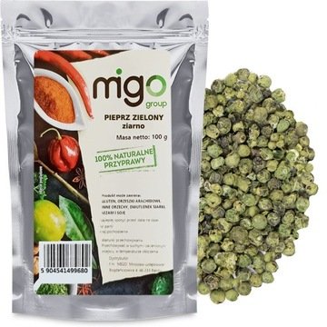 Pieprz Zielony, ziarnisty 100g MIGogroup