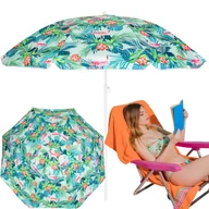 Parasole ogrodowe - Parasol plażowy składany łamany wbijany 160cm - miniaturka - grafika 1