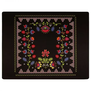 Podkładka pod mysz folk krakowski Brzesko 48 x 38 cm czarna - Podkładki pod mysz - miniaturka - grafika 1