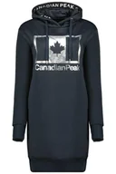 Sukienki - Bluza damska Canadian Peak Fabienneak długa granatowa z kapturem-XXL - miniaturka - grafika 1