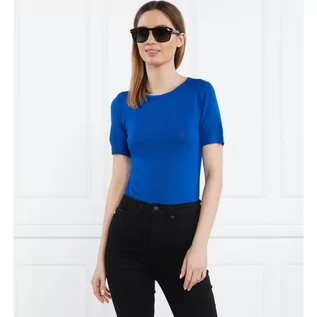 Koszulki i topy damskie - Calvin Klein T-shirt MODAL SILK CREW NECK TOP SS | Slim Fit - grafika 1