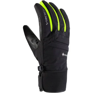 Rękawice multifunkcyjne Viking Primaloft Whistler GTX 0964 czarno-limonkowy - Rękawiczki sportowe damskie - miniaturka - grafika 1
