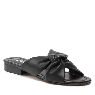 Dune Klapki LONDON - Lantana 0079504510047484 Black/Leather - Klapki i japonki damskie - miniaturka - grafika 1