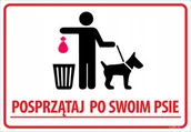 Akcesoria BHP - Tablica Uwaga! Posprzątaj po swoim psie 25x35cm - miniaturka - grafika 1
