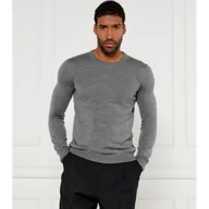 Swetry męskie - HUGO Wełniany sweter San Cedric-M1 Regular Fit - miniaturka - grafika 1