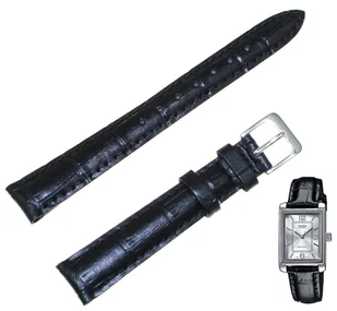 Skórzany pasek do zegarka Casio LTP-1234L czarny 14 mm - Akcesoria do zegarków - miniaturka - grafika 1