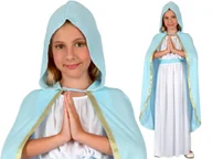 Sukienki - Kostium STRÓJ KARNAWAŁOWY MARIA Maryja Sukienka Peleryna 130/140 cm - miniaturka - grafika 1