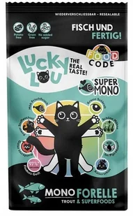 Lucky Lou Food Code Mono Pstrąg 750g - Mokra karma dla kotów - miniaturka - grafika 1